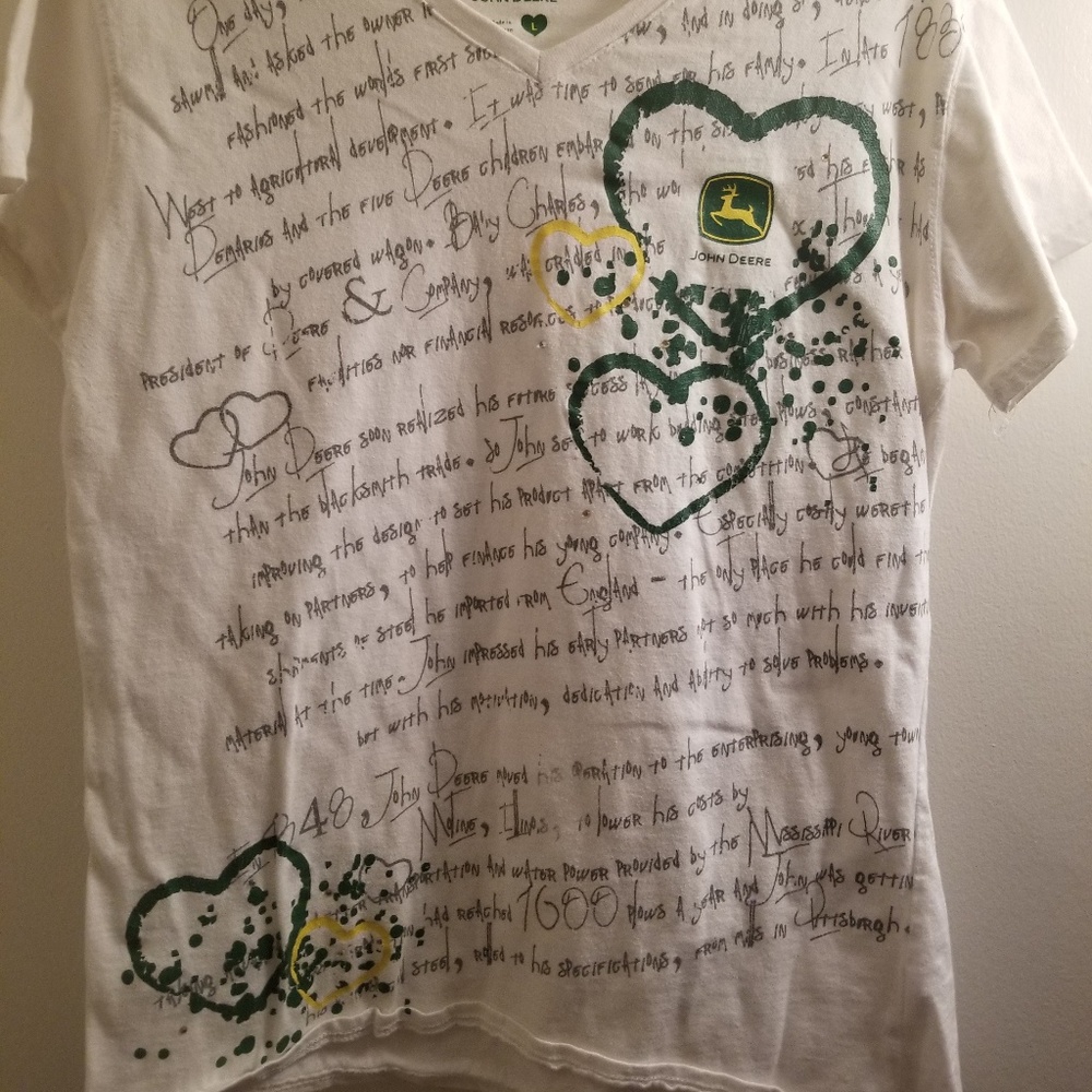 White John Deere t-shirt